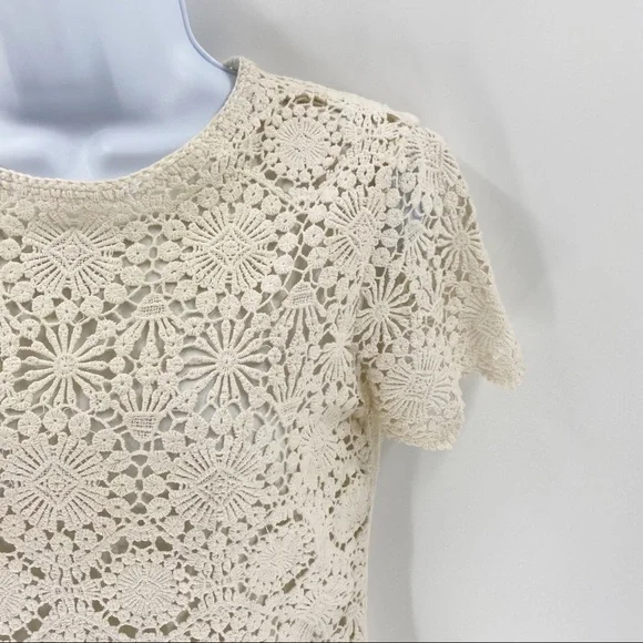 Tory Burch Trixy Ivory Crochet Dress Size XS - Picture 5 of 11
